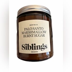 Siblings Palo Santo Marshmallow Burnt Sugar Candle New In Box